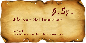 Jávor Szilveszter névjegykártya